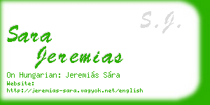 sara jeremias business card