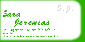 sara jeremias business card